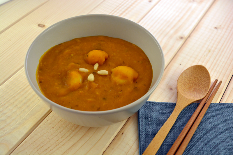 squash porridge closeup