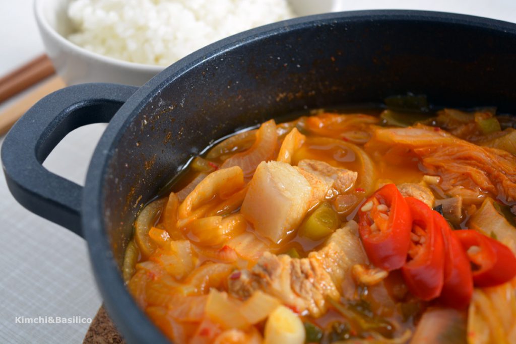 kimchi stew closeup