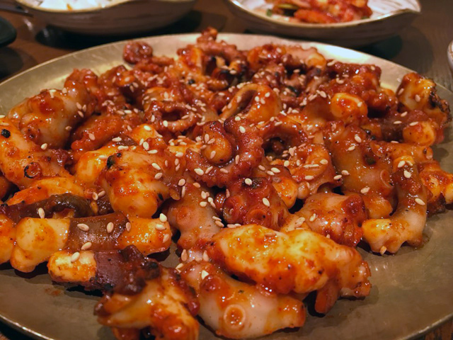 grilled octopus sannakji
