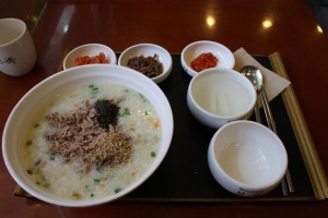 porridge with banchan