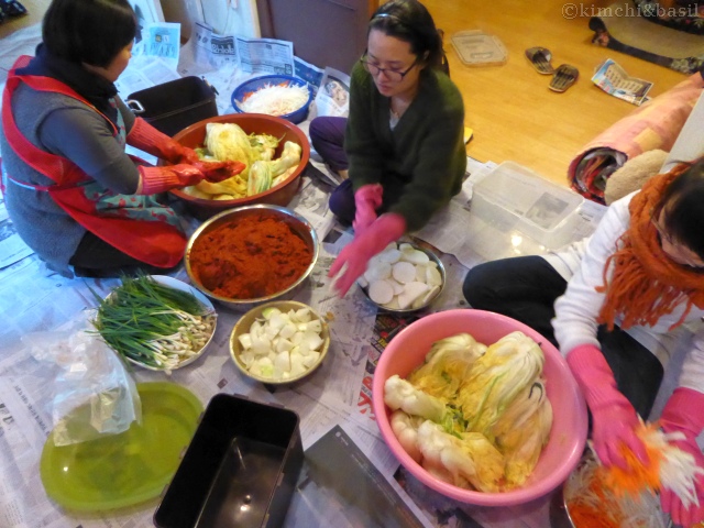 kimchi making