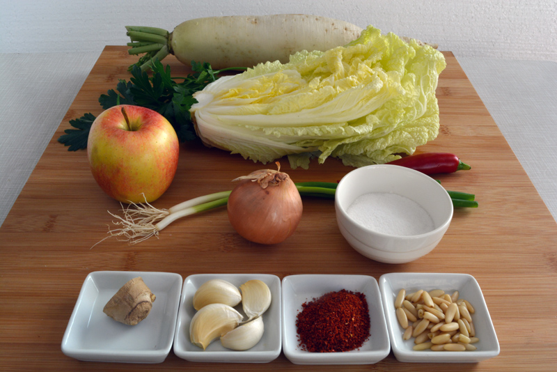 ingredients mul kimchi